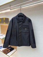 Prada recycled nylon lapel jacket