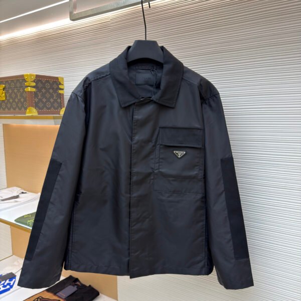Prada recycled nylon lapel jacket