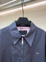 Prada embroidered logo zip-up executive jacket - Image 3