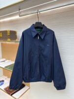 Prada embroidered logo zip-up executive jacket