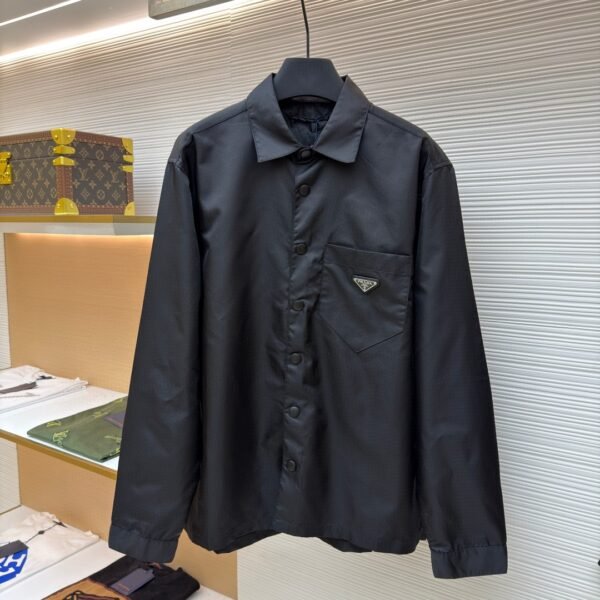 Prada triangle logo nylon shirt