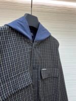 Balenciaga logo check panel hooded jacket - Image 15
