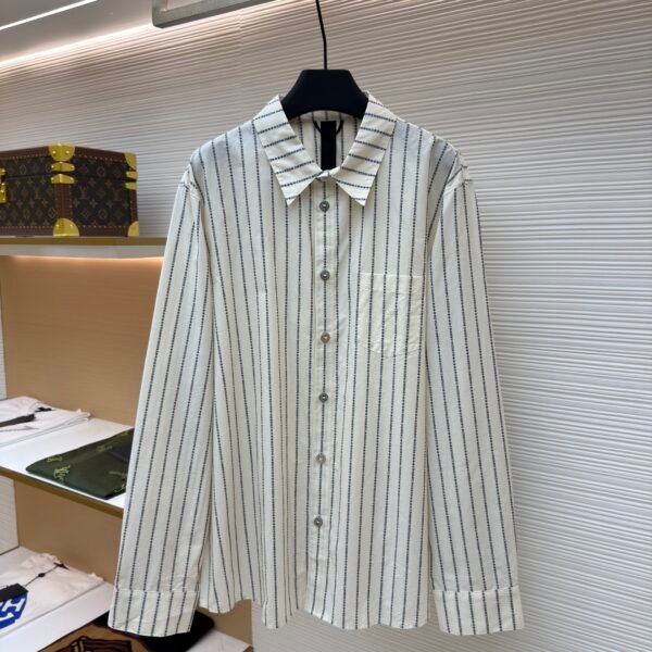 Chrome Hearts Sanskrit-print yarn-dyed shirt