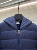 Moncler wool zip-up hooded down jacket - Image 3
