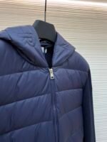 Moncler wool zip-up hooded down jacket - Image 8