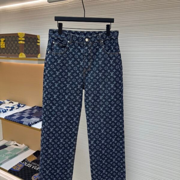 Louis Vuitton monogram print jeans