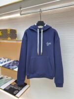 Louis Vuitton contrast-color cord-embroidered hooded sweatshirt