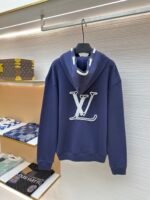 Louis Vuitton contrast-color cord-embroidered hooded sweatshirt - Image 2