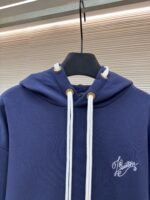 Louis Vuitton contrast-color cord-embroidered hooded sweatshirt - Image 3