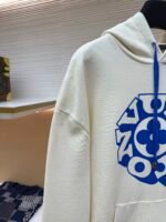Louis Vuitton blue rope floral lettering print hooded sweatshirt - Image 4