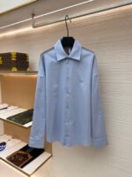 Loewe cotton and knitted patchwork shirt