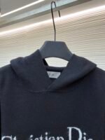 Dior velvet lettering jacquard pullover hoodie - Image 3