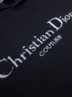 Dior velvet lettering jacquard pullover hoodie - Image 7