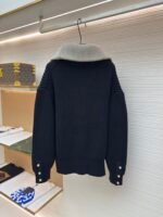 Louis Vuitton Pearl Aviator Brooch Lapel Sweater - Image 2