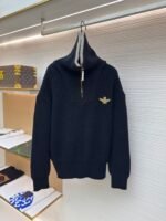 Louis Vuitton Pearl Aviator Brooch Lapel Sweater - Image 3