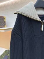 Louis Vuitton Pearl Aviator Brooch Lapel Sweater - Image 5