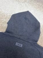 Dior monogram reversible wool and cashmere hooded high collar cardigan jacket - Image 11