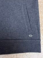 Dior monogram reversible wool and cashmere hooded high collar cardigan jacket - Image 9