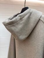 Dior monogram reversible wool and cashmere hooded high collar cardigan jacket - Image 13