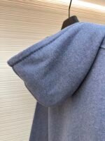 Dior monogram reversible wool and cashmere hooded high collar cardigan jacket - Image 16