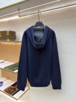 Dior monogram reversible wool and cashmere hooded high collar cardigan jacket - Image 2