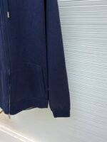 Dior monogram reversible wool and cashmere hooded high collar cardigan jacket - Image 15