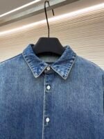 Prada lapel loose long-sleeved denim jacket - Image 3