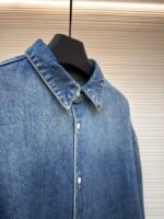 Prada lapel loose long-sleeved denim jacket - Image 14