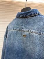 Prada lapel loose long-sleeved denim jacket - Image 13