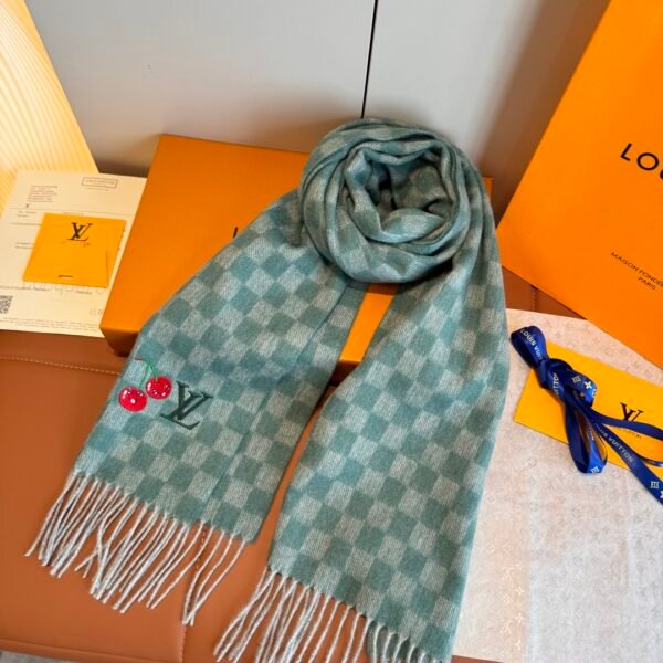 Louis Vuitton New Cashmere Cherry Scarf / Specification Size: 30*180cm