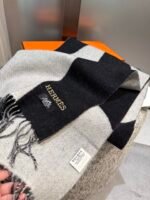 Hermès double-faced cashmere shawl / Specification size: 32*210cm - Image 8