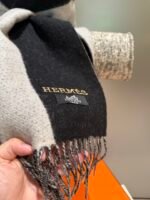 Hermès double-faced cashmere shawl / Specification size: 32*210cm - Image 6