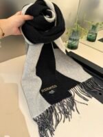 Hermès double-faced cashmere shawl / Specification size: 32*210cm - Image 4