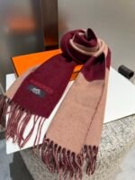 Hermès double-faced cashmere shawl / Specification size: 32*210cm