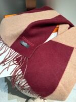 Hermès double-faced cashmere shawl / Specification size: 32*210cm - Image 6