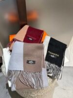 Hermès double-faced cashmere shawl / Specification size: 32*210cm - Image 3