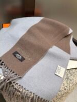 Hermès double-faced cashmere shawl / Specification size: 32*210cm - Image 7