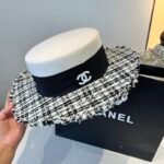 Chanel classic lady style flat top hat / head circumference 57cm - Image 10