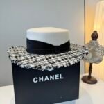 Chanel classic lady style flat top hat / head circumference 57cm - Image 7