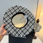 Chanel classic lady style flat top hat / head circumference 57cm - Image 4