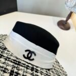Chanel classic lady style flat top hat / head circumference 57cm - Image 5