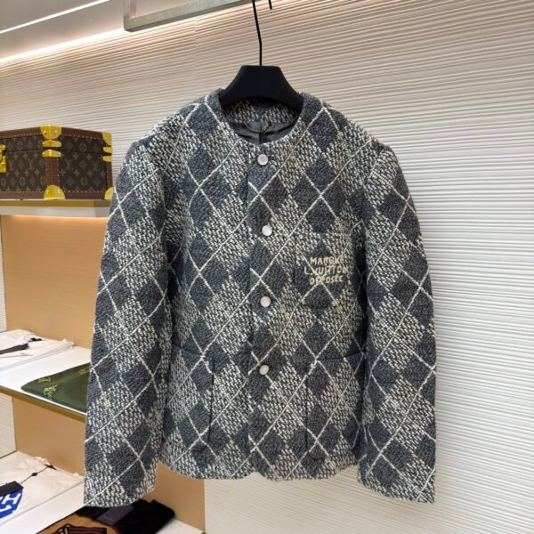 Louis Vuitton tweed checked jacket