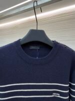 Prada striped embroidered button-down sweater - Image 3