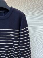 Prada striped embroidered button-down sweater - Image 16