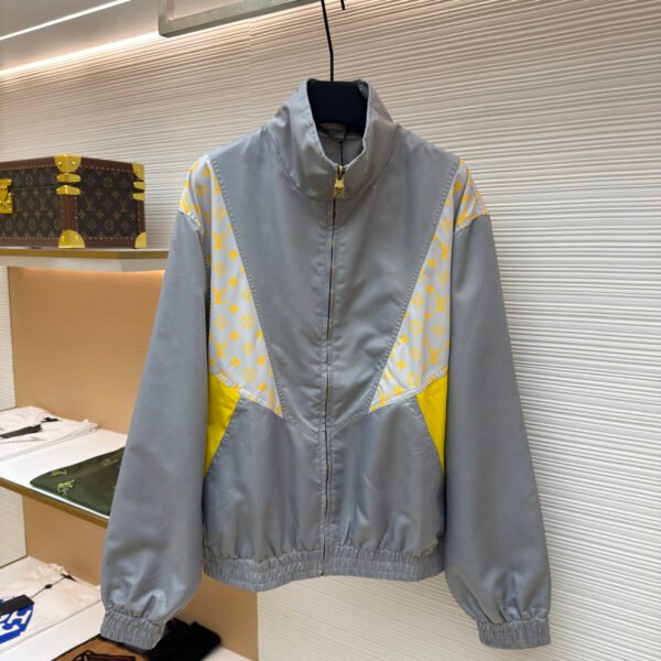 Louis Vuitton colorblock turtleneck zip-up jacket