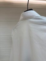 Dior label cotton poplin lapel patch pocket long sleeve shirt - Image 14