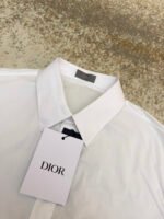 Dior label cotton poplin lapel patch pocket long sleeve shirt - Image 13