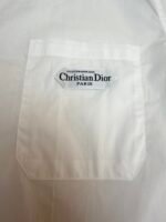 Dior label cotton poplin lapel patch pocket long sleeve shirt - Image 8