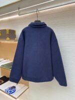 MiuMiu small leather logo embroidered zipper jacket - Image 2