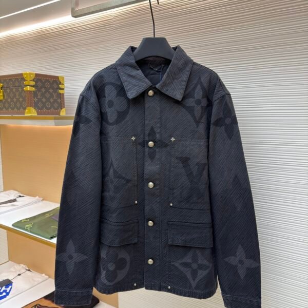 Louis Vuitton gradient lettering denim jacket